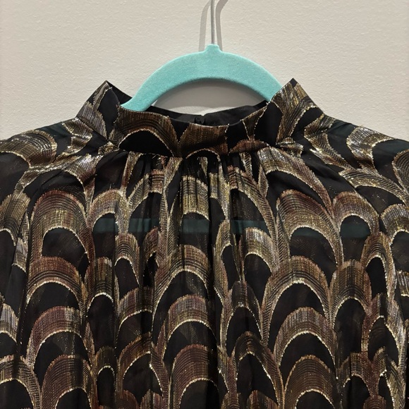 Banana Republic Mali Metallic Silk Jacquard Top - Picture 4 of 7
